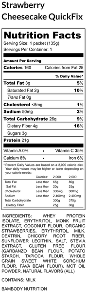 STRAWBERRY CHEESECAKE QUICK FIX